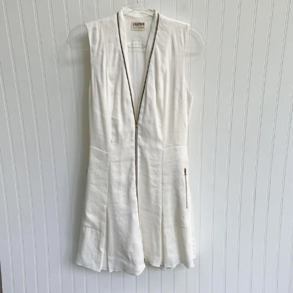 LA agency linen mini dress.
